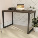 Ver mais imagens de Escrivaninha Mesa para Escritório Industrial com Passa-Cabos 120x70cm Office Carvalho/Munique Marrom