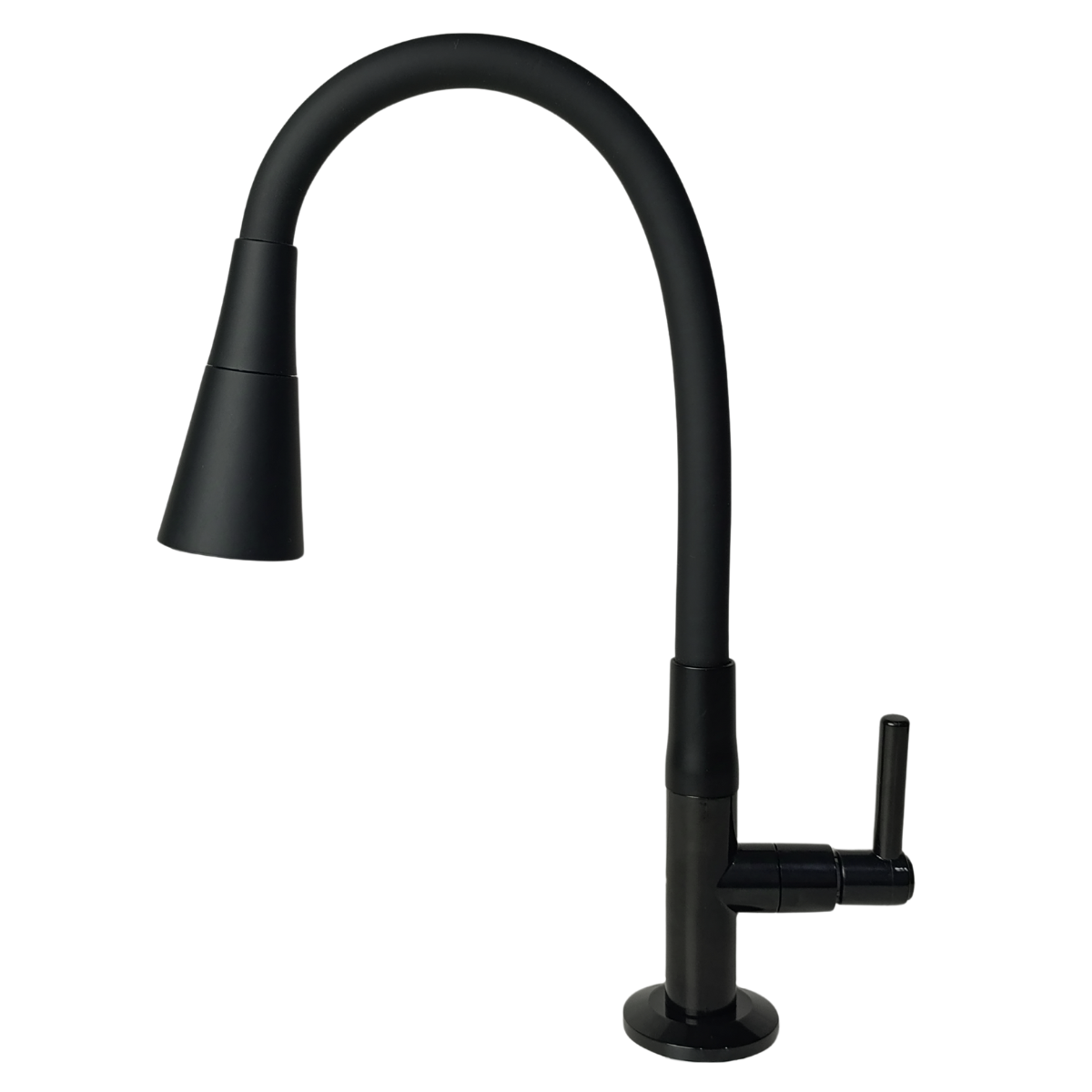 Torneira Preta Gourmet Bancada Abs Jato Duplo Tudo Silicone - 7