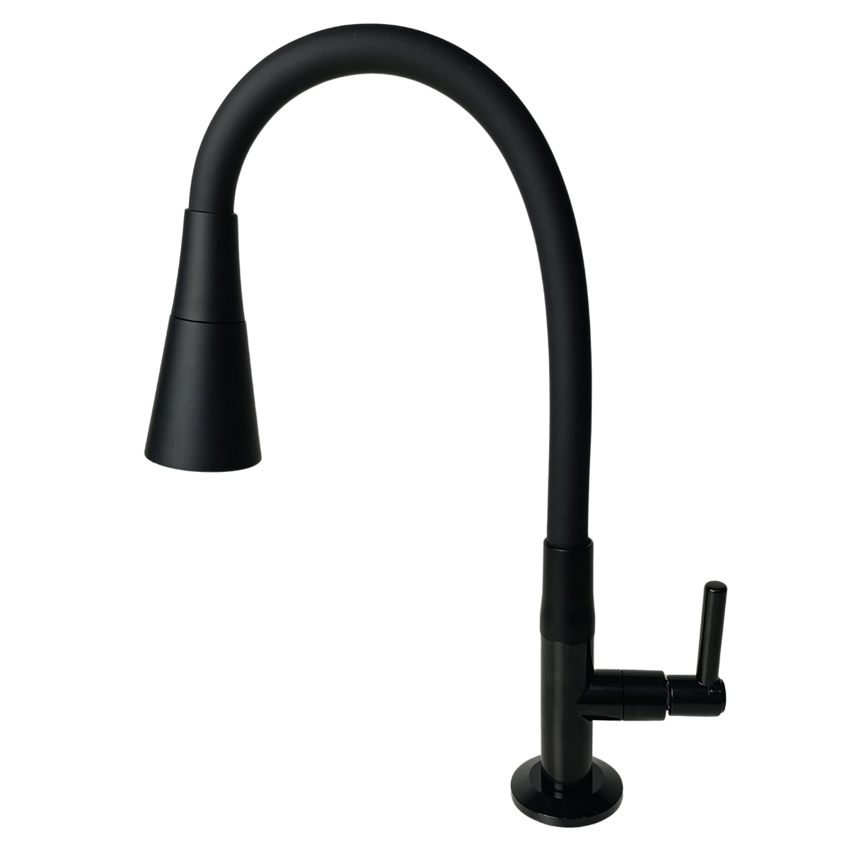 Torneira Preta Gourmet Bancada Abs Jato Duplo Tudo Silicone - 6
