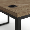 Ver imagem 5 de Escrivaninha Mesa para Escritório Industrial com Passa-Cabos 190x70cm Office Carvalho/Munique