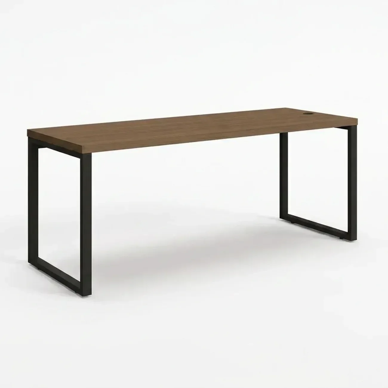 Ver imagem 5 de Escrivaninha Mesa para Escritório Industrial com Passa-Cabos 190x70cm Office Carvalho/Munique