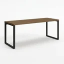 Ver imagem 6 de Escrivaninha Mesa para Escritório Industrial com Passa-Cabos 190x70cm Office Carvalho/Munique