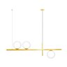Pendente Haven na Cor Dourado com Globos Brancos Fosco para 3 Lâmpadas G9 de LED - 1