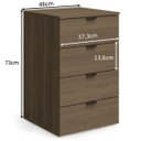 Ver imagem 4 de Gaveteiro para Escritório Volante 4 Gavetas Office 