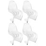 Kit 4 Cadeiras Panton - Incolor - Transparente - 1