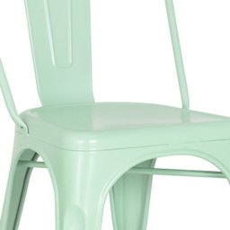 Cadeira Iron Tolix - Industrial - Aço - Vintage - Verde Pastel - 5