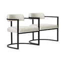 Ver imagem 1 de Kit 02 Poltronas Ohio Linho Bege Estrutura Preto