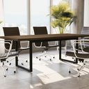 Ver imagem 6 de Mesa de Reunião para Escritório 8 Lugares Industrial Office 220x91cm Carvalho/Munique