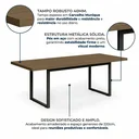 Ver imagem 4 de Mesa de Reunião para Escritório 8 Lugares Industrial Office 220x91cm Carvalho/Munique