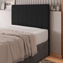 Ver imagem 2 de Cabeceira Cama Box Casal Ivana 140cm Linho Preto - Desk Design