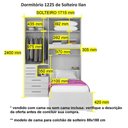 Ver imagem 3 de Dormitório de Solteiro sem Cama 1225s Direito Branco