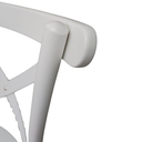 Ver imagem 3 de Cadeira X Madeira Maciça Gourmet Restaurante Cafeteria Casa Laca Branco Fosco