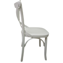 Ver imagem 6 de Cadeira X Madeira Maciça Gourmet Restaurante Cafeteria Casa Laca Branco Fosco