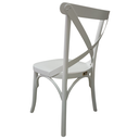 Ver imagem 4 de Cadeira X Madeira Maciça Gourmet Restaurante Cafeteria Casa Laca Branco Fosco