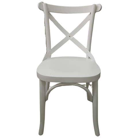 Cadeira X Madeira Maciça Gourmet Restaurante Cafeteria Casa Laca Branco Fosco