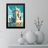Quadro Decorativo Torre de Belém - Portugal 24x18cm - com Vidro:moldura Branca - 2