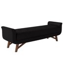 Ver imagem 3 de Puff Recamier Calçadeira 160cm Base Madeira Neville P02 Sintético Preto - Mpozenato