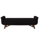 Ver imagem 6 de Puff Recamier Calçadeira 160cm Base Madeira Neville P02 Sintético Preto - Mpozenato