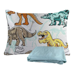 Jogo Cama Dinossauro 100% Algodao Estampado 88x188x30cm - 1