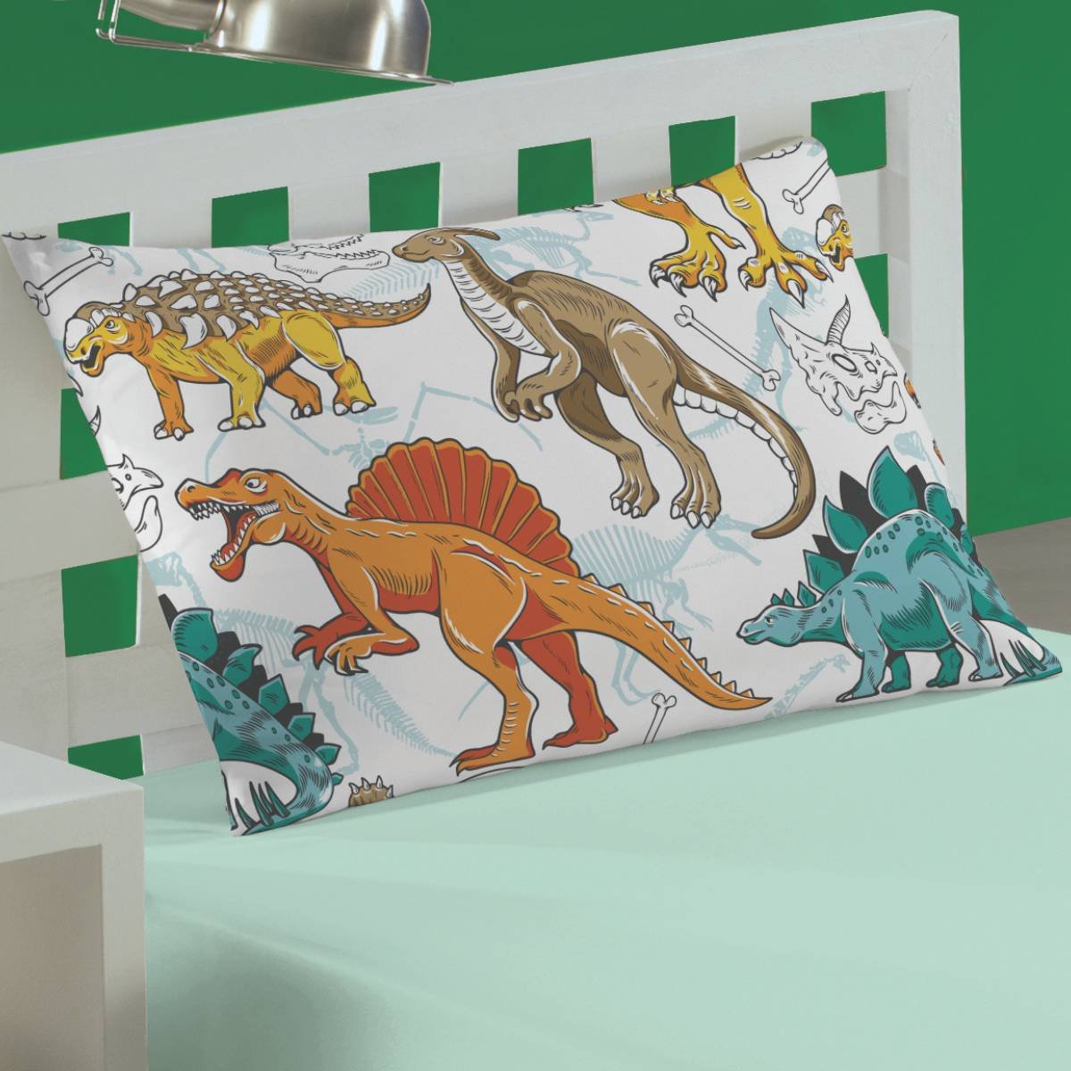 Jogo Cama Dinossauro 100% Algodao Estampado 88x188x30cm - 3