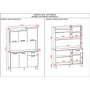 Ver imagem 4 de Kit Cozinha Ambiente Gênova 6 Portas Nogueira Off White Ripado - Kits Paraná