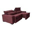 Ver mais imagens de Sofá Retrátil e Reclinável 2,55m Cama inBox Big Puffer com SoftGel D40 Velupluma Vinho