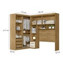 Ver imagem 2 de Quarto Modulado Completo Casal Florença Freijó Off White Moval