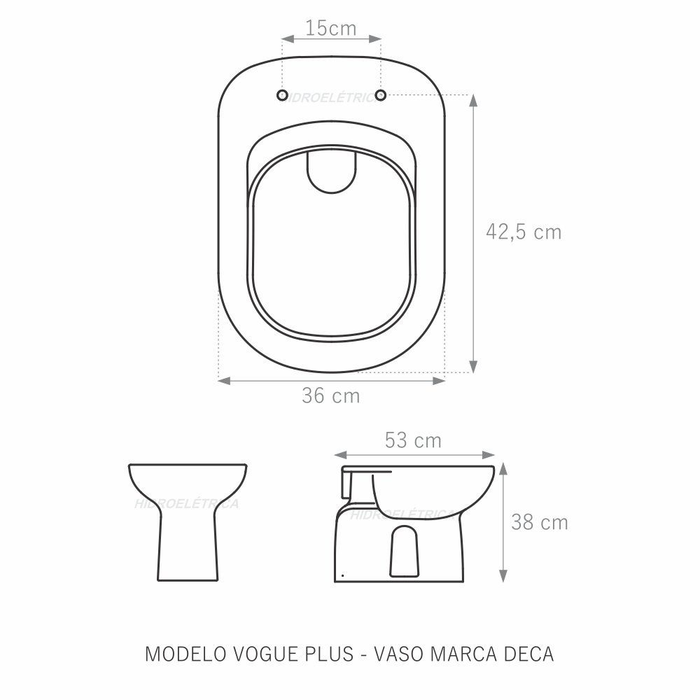 Assento Sanitário Vogue Plus Branco Tampa para Vaso Deca em Madeira Laqueada - 2