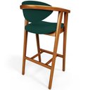 Ver imagem 3 de Kit 03 Banquetas Alta para Cozinha Bancada Bar Sala de Jantar Fixa Cecília L02 Bouclê Verde