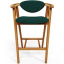 Ver imagem 5 de Kit 03 Banquetas Alta para Cozinha Bancada Bar Sala de Jantar Fixa Cecília L02 Bouclê Verde