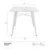Mesa Iron Tolix - Metal - Bar - Gourmet - Branco - 6