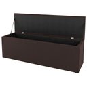 Ver imagem 5 de Kit Cabeceira E Baú Cama Box Casal Grace 140cm Suede Marrom