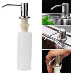 Dispenser Dosador sabao Embutir Detergente Sabonete Liquido escovado cozinha Pia banheiro - 1 Dispenser Dosador sabao Embutir Detergente Sabonete Liquido escovado cozinha Pia banheiro - 1