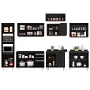 Ver imagem 4 de Armário de Cozinha Modulada de Canto 8 Peças Cp01 Balcão Preto - Lumil