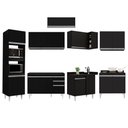 Ver imagem 3 de Armário de Cozinha Modulada de Canto 8 Peças Cp01 Balcão Preto - Lumil
