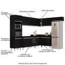 Ver imagem 5 de Armário de Cozinha Modulada de Canto 8 Peças Cp01 Balcão Preto - Lumil