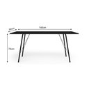 Ver imagem 6 de Mesa Jantar Paraty 137cm Tampo Preto com 4 Cadeiras Angra Estofadas Pretas