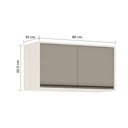 Ver imagem 5 de Armário Aéreo de Cozinha 80 Cm 2 Portas de Abrir Linea Luciane Móveis