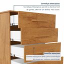 Ver imagem 6 de Cômoda 4 Gavetas Puxador em MDF e Pés Reguláveis Lisboa