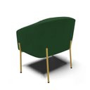 Ver imagem 4 de Cadeira Sala de Jantar Pé de Ferro Dourado Kit 2 Stella Veludo D03 - D'Rossi Cor Verde