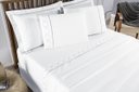 Ver imagem 3 de Conjunto de Lencol Casal Super King Madri 300 Fios 04 Pçs Toque Super Macio:branco
