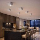 Ver imagem 5 de Kit 4 Plafons Luminária de Sobrepor Quadrada Branco Aluzinc Dital Escritório Sala Cozinha