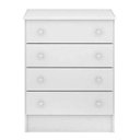 Ver imagem 2 de Cômoda Infantil 4 Gavetas Doce Sonho Branco - Qmovi