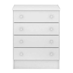 Cômoda Infantil 4 Gavetas Doce Sonho Branco - Qmovi - 2