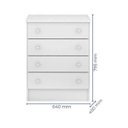 Ver imagem 3 de Cômoda Infantil 4 Gavetas Doce Sonho Branco - Qmovi