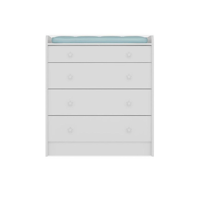 Cômoda Infantil Trocador 04 Gavetas Doce Sonho Branco 25235 Qmovi