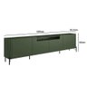 Rack com 4 Portas Lisas 220cm para Sala 100% Mdf Pés Metal - 3
