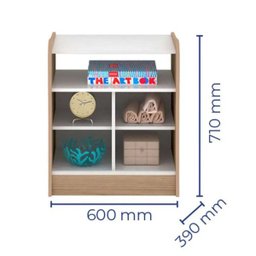Mesa de Cabeceira Infantil 1 Porta 2 Peças Amore Branco/carvalho - Qmovi - 2