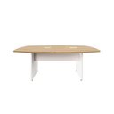 Ver imagem 4 de Mesa Reunião 270cm x 110cm Pé Painel com 2 Caixas para Tomadas F5 Office Cor:Macadâmia com Branco