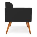 Ver imagem 4 de Kit 2 Poltronas Elisa Veludo Pés Palito Castanho - D’Rossi Preto